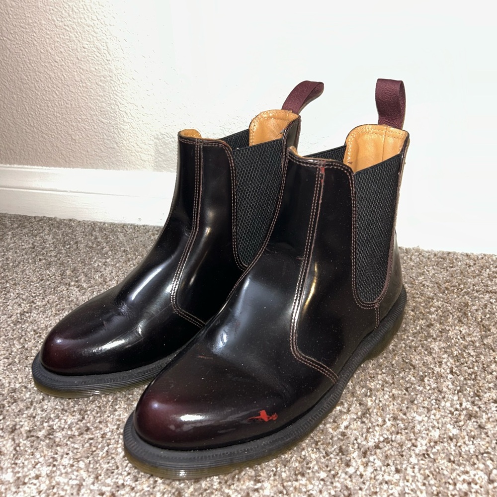 Dr. Martens Burgundy Ankle Boots